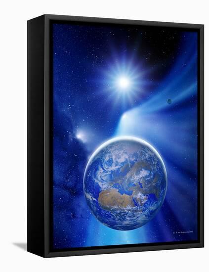 Earth In a Comet's Tail-Detlev Van Ravenswaay-Framed Premier Image Canvas