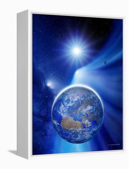 Earth In a Comet's Tail-Detlev Van Ravenswaay-Framed Premier Image Canvas