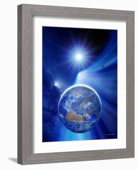 Earth In a Comet's Tail-Detlev Van Ravenswaay-Framed Photographic Print