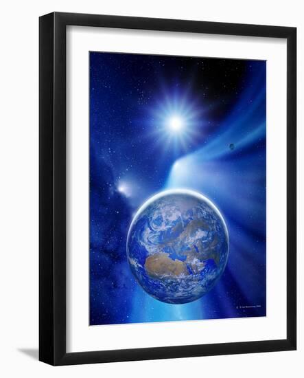 Earth In a Comet's Tail-Detlev Van Ravenswaay-Framed Photographic Print