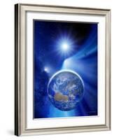 Earth In a Comet's Tail-Detlev Van Ravenswaay-Framed Photographic Print