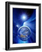 Earth In a Comet's Tail-Detlev Van Ravenswaay-Framed Photographic Print