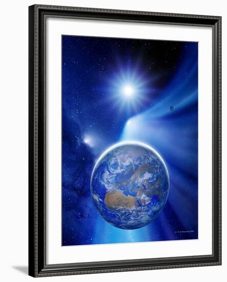 Earth In a Comet's Tail-Detlev Van Ravenswaay-Framed Photographic Print