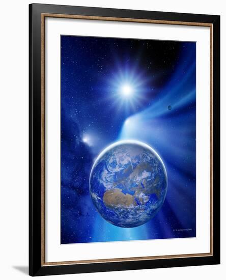 Earth In a Comet's Tail-Detlev Van Ravenswaay-Framed Photographic Print