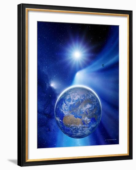 Earth In a Comet's Tail-Detlev Van Ravenswaay-Framed Photographic Print