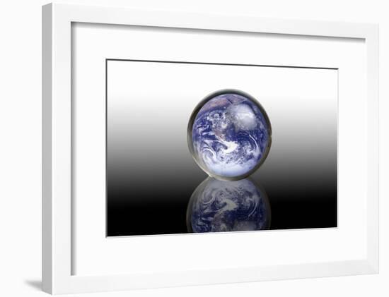 Earth In a Crystal Ball, Conceptual Image-Victor De Schwanberg-Framed Photographic Print