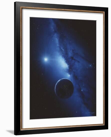 Earth & Milky Way-Detlev Van Ravenswaay-Framed Photographic Print