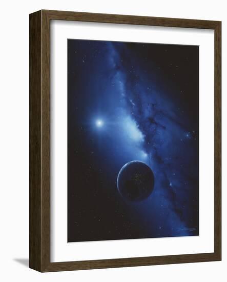 Earth & Milky Way-Detlev Van Ravenswaay-Framed Photographic Print