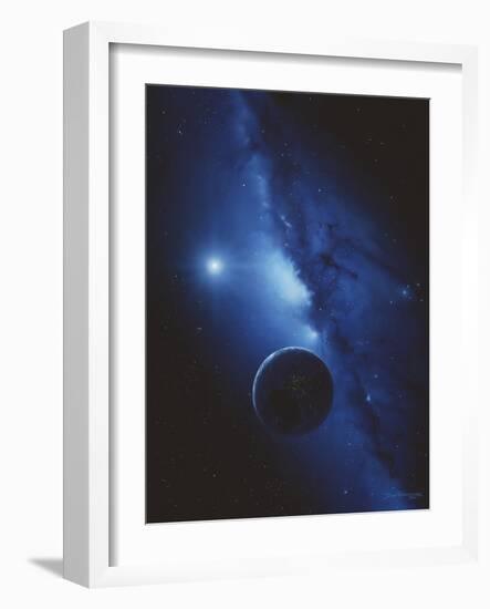 Earth & Milky Way-Detlev Van Ravenswaay-Framed Photographic Print