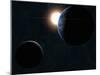 Earth, Moon and the Sun-Stocktrek Images-Mounted Photographic Print