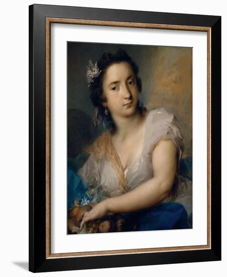 Earth-one of a series of the Four Elements (1744)-Rosalba Carriera-Framed Giclee Print