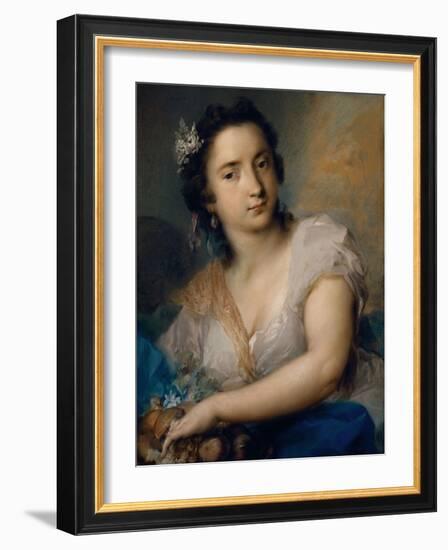 Earth-one of a series of the Four Elements (1744)-Rosalba Carriera-Framed Giclee Print