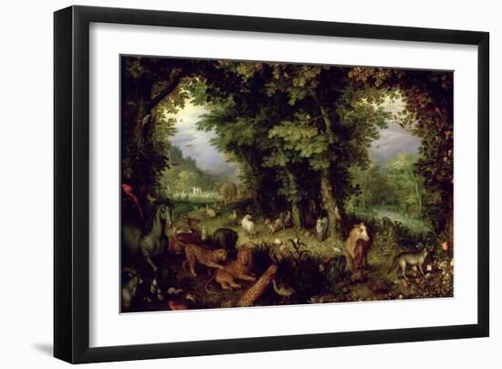 Earth or the Earthly Paradise, 1607-08-Jan Brueghel the Elder-Framed Giclee Print