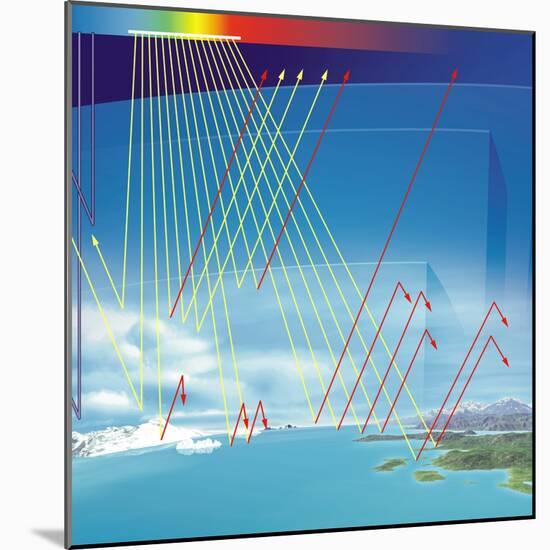 Earth's Atmosphere And Solar Radiation-Jose Antonio-Mounted Premium Photographic Print