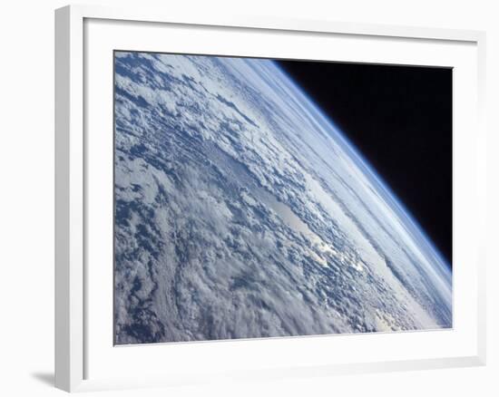 Earth's Horizon Against the Blackness of Space-Stocktrek Images-Framed Photographic Print