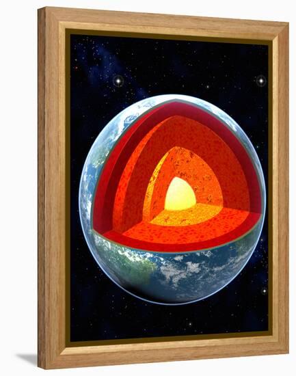Earth's Internal Structure-Roger Harris-Framed Premier Image Canvas