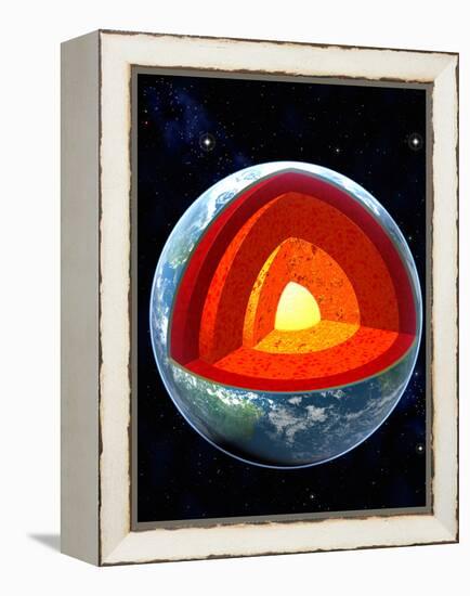 Earth's Internal Structure-Roger Harris-Framed Premier Image Canvas