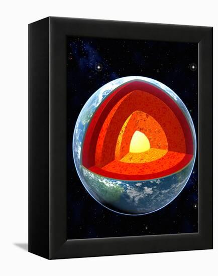 Earth's Internal Structure-Roger Harris-Framed Premier Image Canvas