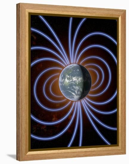 Earth's Magnetic Field-Roger Harris-Framed Premier Image Canvas