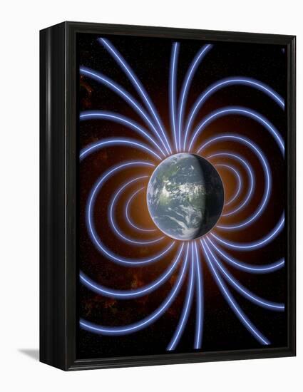 Earth's Magnetic Field-Roger Harris-Framed Premier Image Canvas