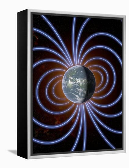 Earth's Magnetic Field-Roger Harris-Framed Premier Image Canvas