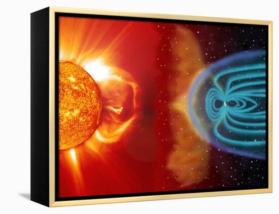 Earth's Magnetosphere, Artwork-Steele Hill-Framed Premier Image Canvas