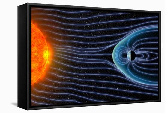 Earth's Magnetosphere, Artwork-Equinox Graphics-Framed Premier Image Canvas