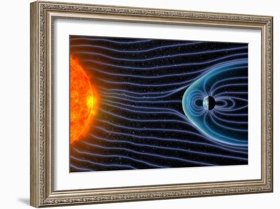 Earth's Magnetosphere, Artwork-Equinox Graphics-Framed Photographic Print