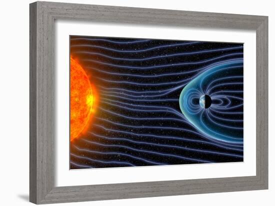 Earth's Magnetosphere, Artwork-Equinox Graphics-Framed Photographic Print