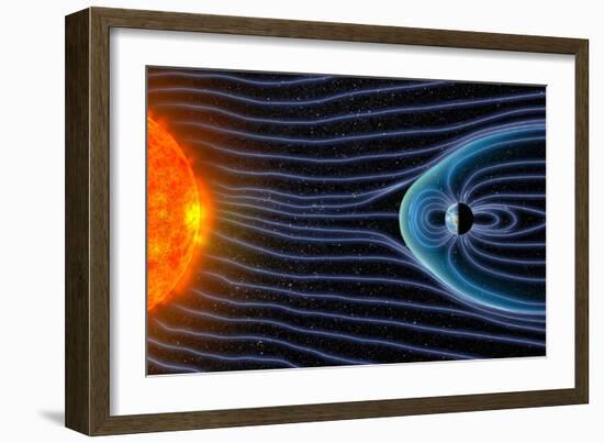 Earth's Magnetosphere, Artwork-Equinox Graphics-Framed Photographic Print