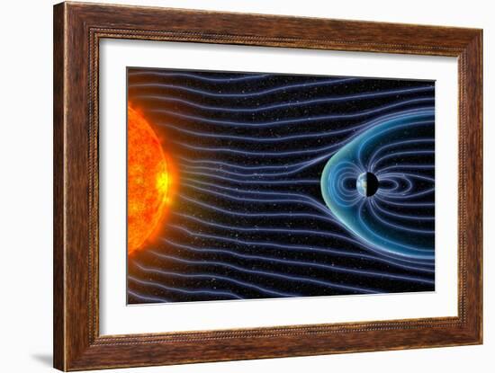 Earth's Magnetosphere, Artwork-Equinox Graphics-Framed Photographic Print