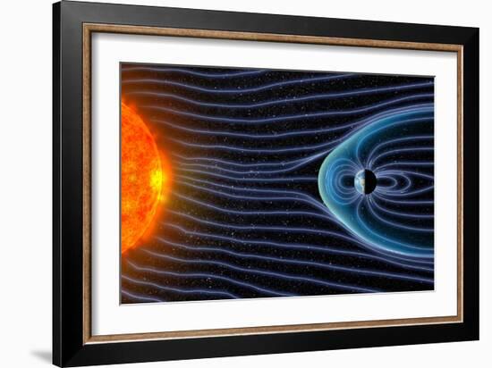 Earth's Magnetosphere, Artwork-Equinox Graphics-Framed Photographic Print