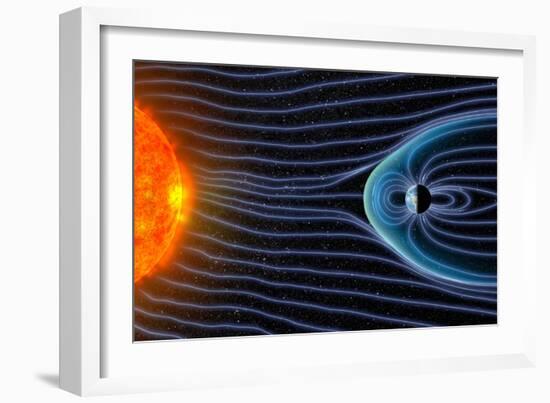 Earth's Magnetosphere, Artwork-Equinox Graphics-Framed Photographic Print