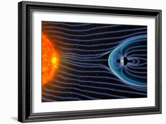 Earth's Magnetosphere, Artwork-Equinox Graphics-Framed Photographic Print