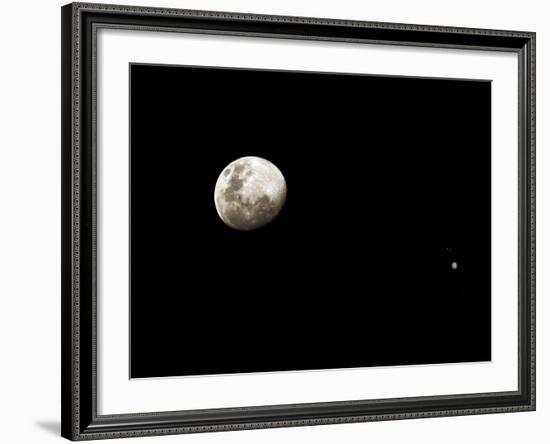 Earth's Moon and Jupiter Separated by Six Degrees-Stocktrek Images-Framed Photographic Print