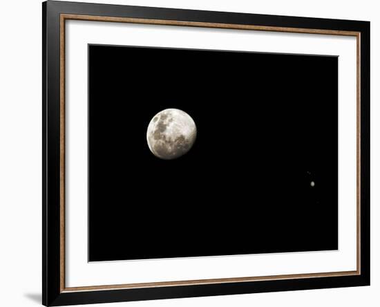 Earth's Moon and Jupiter Separated by Six Degrees-Stocktrek Images-Framed Photographic Print