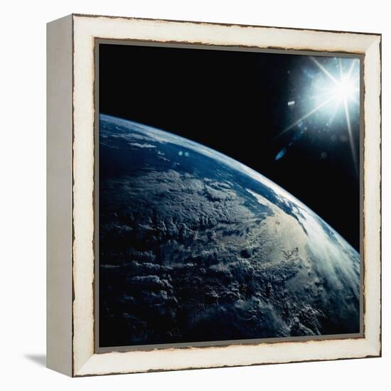 Earth Seen from Space Shuttle Discovery-Bettmann-Framed Premier Image Canvas