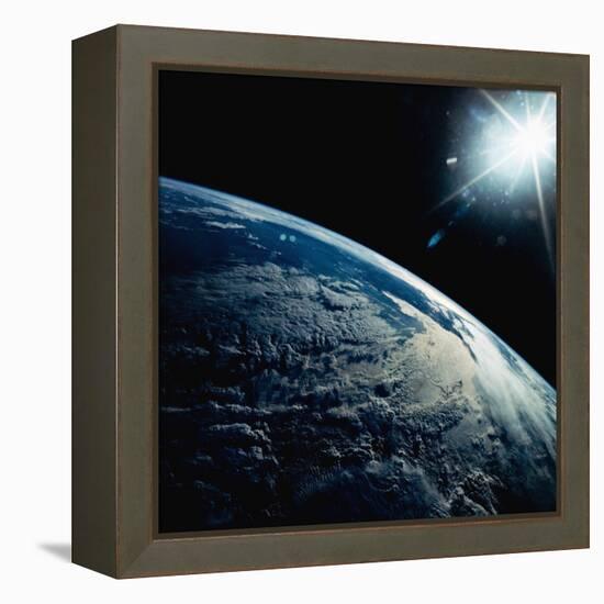 Earth Seen from Space Shuttle Discovery-Bettmann-Framed Premier Image Canvas