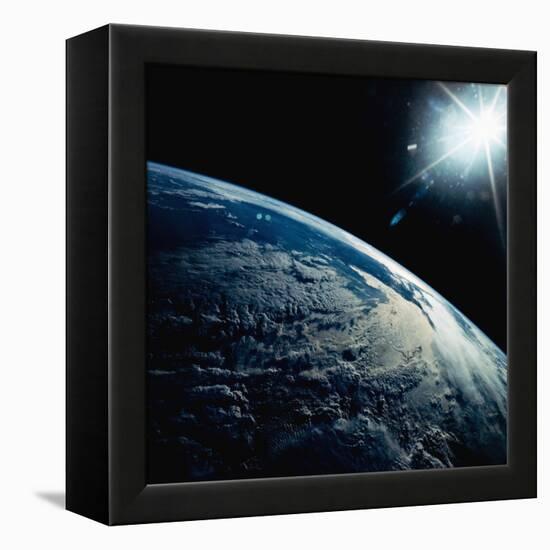 Earth Seen from Space Shuttle Discovery-Bettmann-Framed Premier Image Canvas