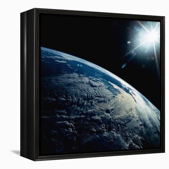 Earth Seen from Space Shuttle Discovery-Bettmann-Framed Premier Image Canvas