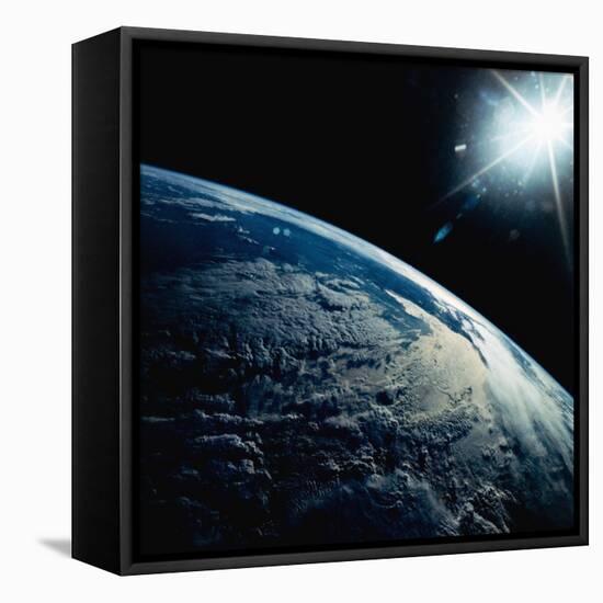 Earth Seen from Space Shuttle Discovery-Bettmann-Framed Premier Image Canvas