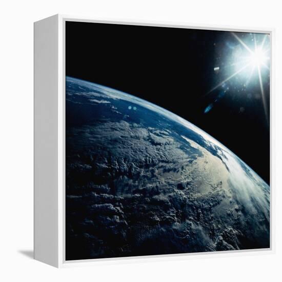 Earth Seen from Space Shuttle Discovery-Bettmann-Framed Premier Image Canvas