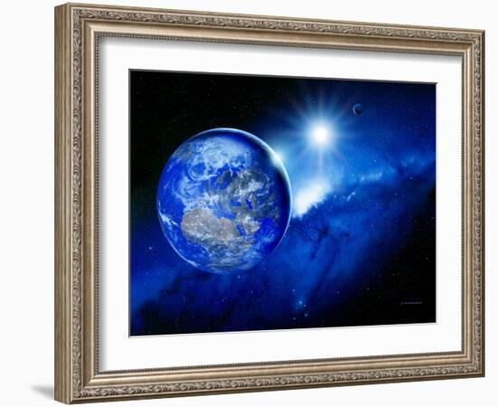 Earth, Sun And Moon-Detlev Van Ravenswaay-Framed Photographic Print