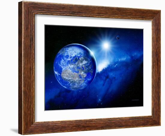 Earth, Sun And Moon-Detlev Van Ravenswaay-Framed Photographic Print