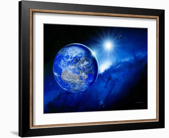 Earth, Sun And Moon-Detlev Van Ravenswaay-Framed Photographic Print