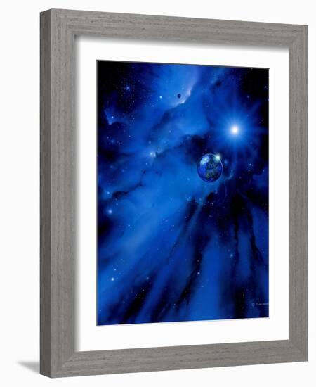 Earth, Sun And Moon-Detlev Van Ravenswaay-Framed Photographic Print