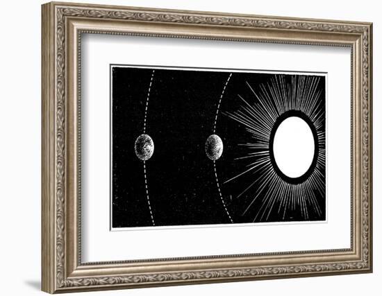 Earth-Venus Conjunction, 19th Century-Science Photo Library-Framed Photographic Print