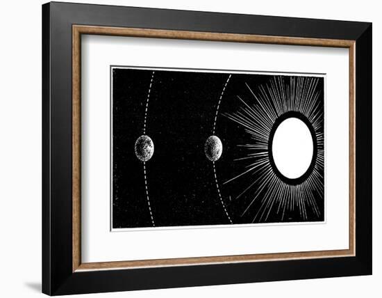 Earth-Venus Conjunction, 19th Century-Science Photo Library-Framed Photographic Print