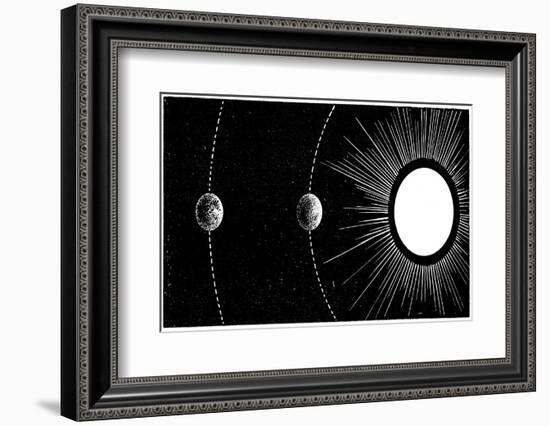 Earth-Venus Conjunction, 19th Century-Science Photo Library-Framed Photographic Print