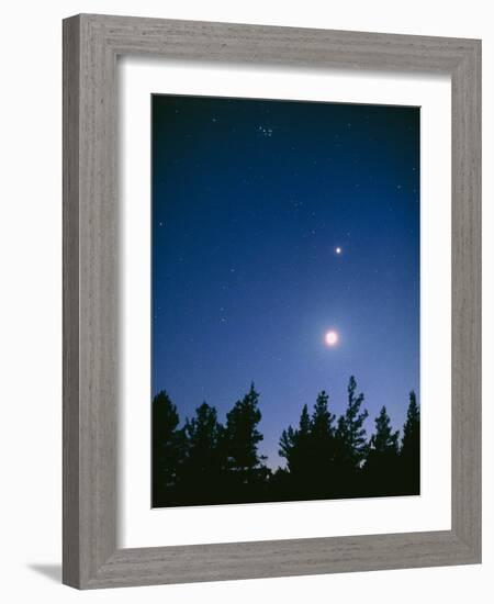 Earth View of the Planet Venus with the Moon-Pekka Parviainen-Framed Photographic Print
